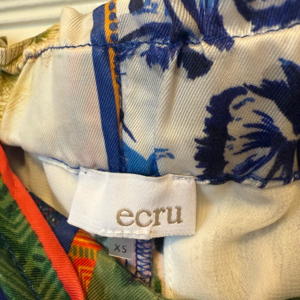 Ecru Multicolor Patterned Flowy Pant - image 3